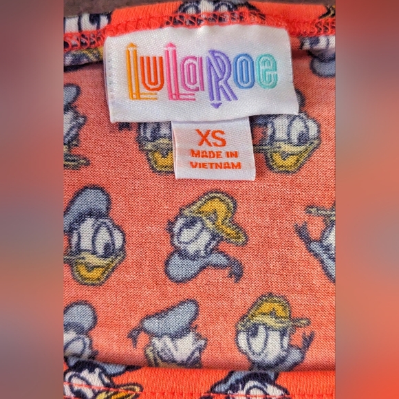 Disney x LuLaRoe "Donald Duck" Graphic Tunic Tee Women's xs - Picture 4 of 4